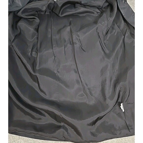 Eileen Fisher Trench Coat Windbreaker Raincoat Belted Pockets Black Women’s Sz S - Picture 8 of 11